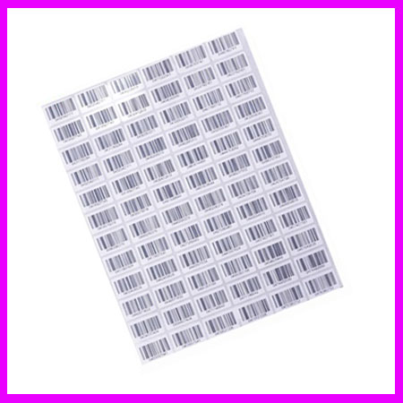 A 4 Size Barcode Sticker Paper